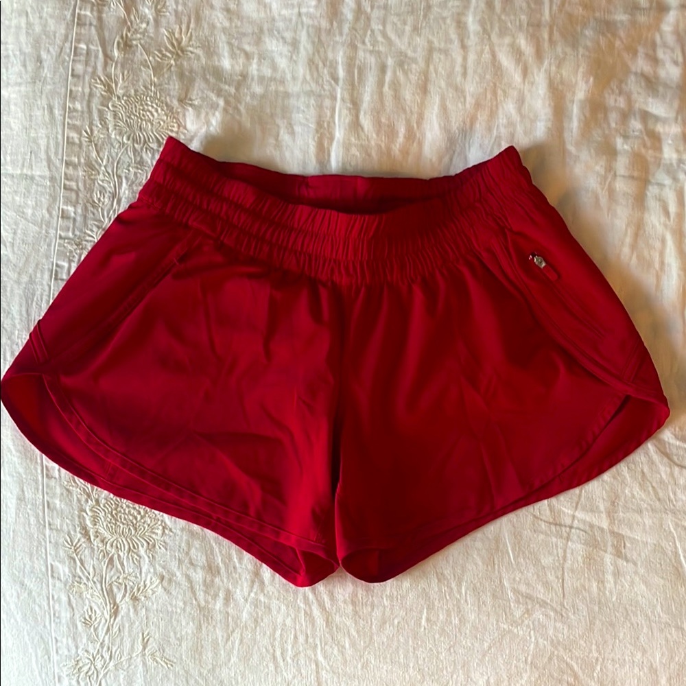 Lululemon Red Athletic Shorts
